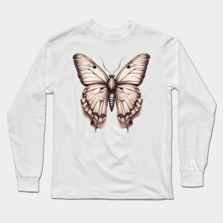 Butterfly the moth with beautiful and magical wings Long Sleeve T-Shirt